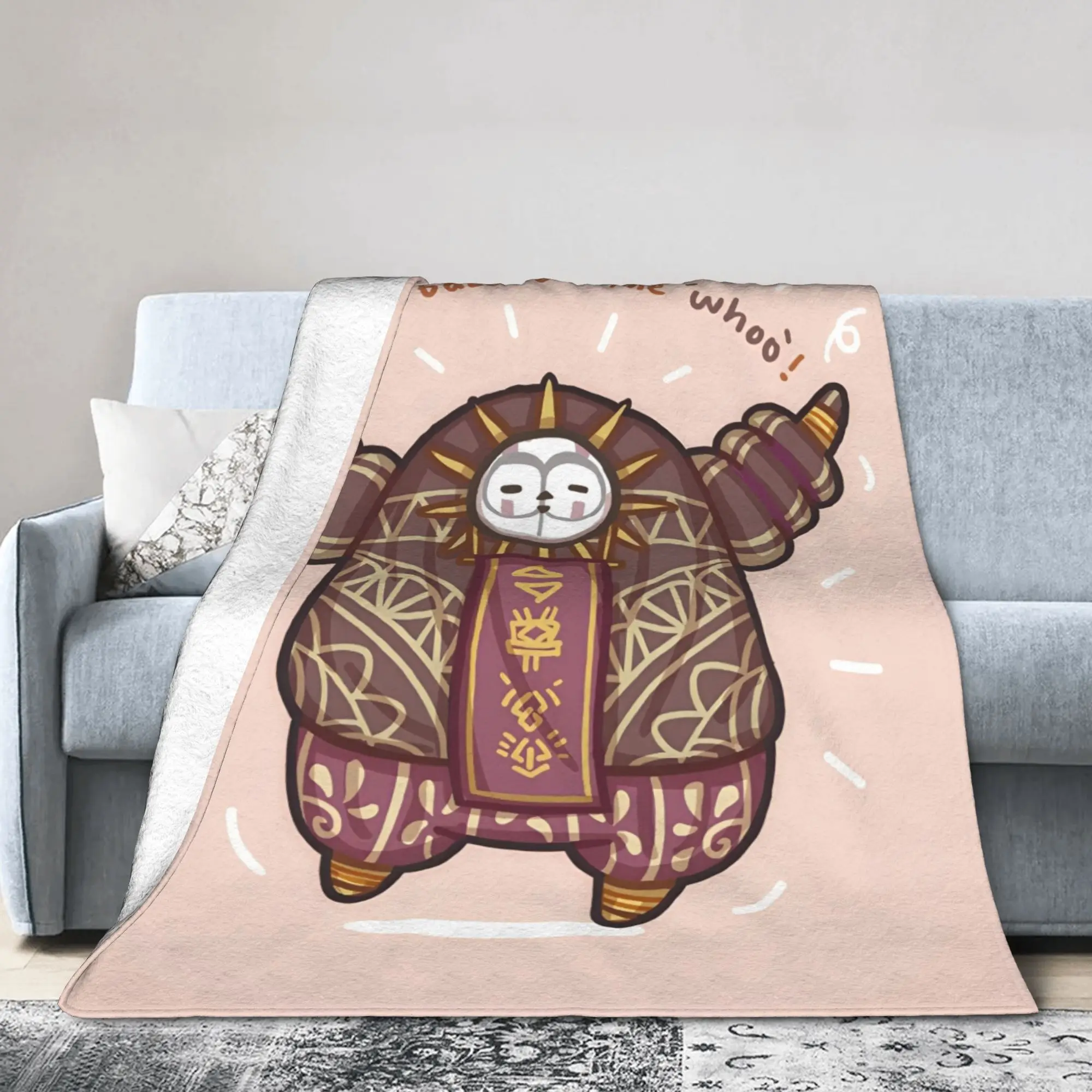 

Бархатное одеяло Esquie Clair Obscur Expedition 33, вязаное одеяло для видеоигр для дивана, теплое многофункциональное одеяло на открытом воздухе