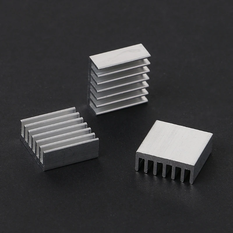 12 Pcs Silver Aluminum Radiator Heatsink Heat Sink Cooling 14x14x6mm