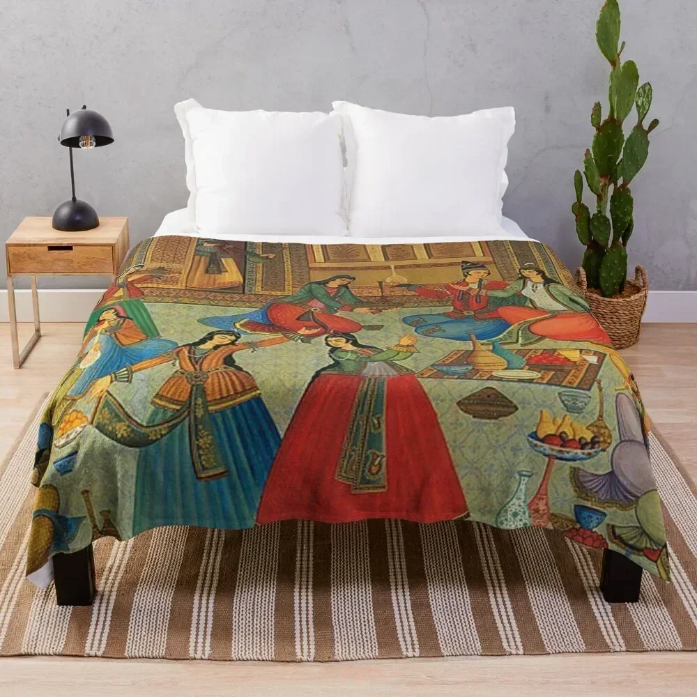 

persian art Throw Blanket Soft Warm Blanket Gift for Grandparents