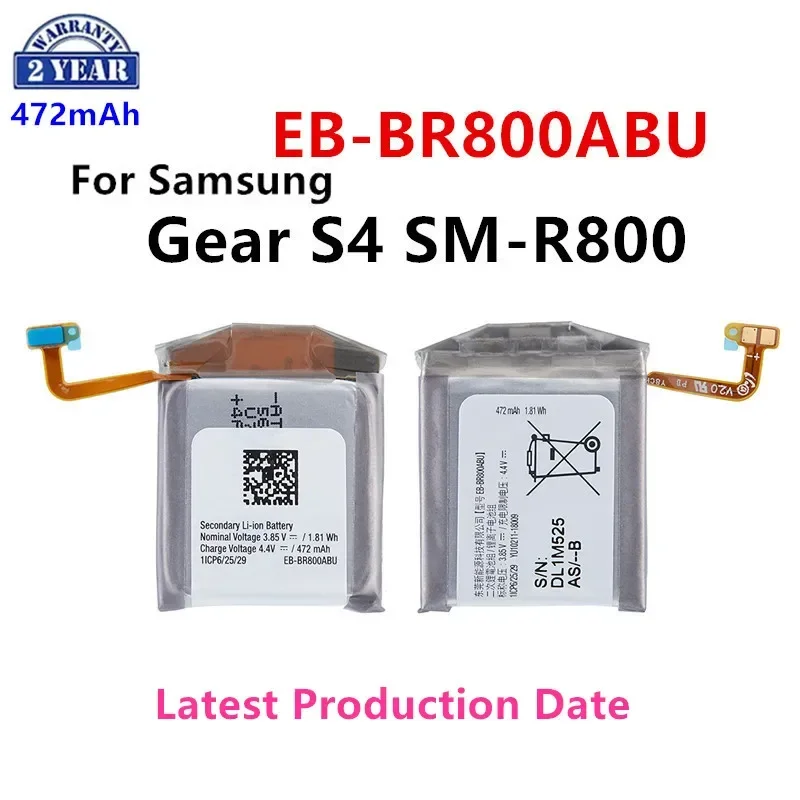 

Brand New EB-BR800ABU 472mAh Battery For Samsung Gear S4 SM-R800 SM-R805 SM-R810 Smart Watch Batteries