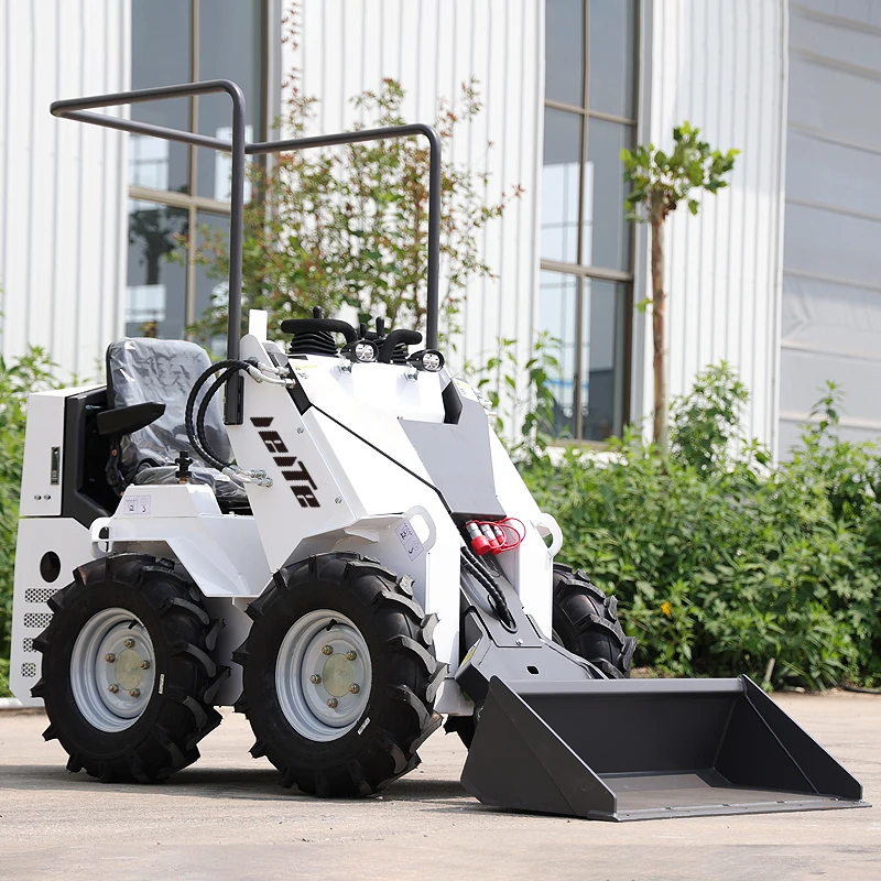 customized Free Shipping 4x4 Wheel Drive New Walk Track Hydraulic Mini Skid Steer Loader with Front Loader for Garden Skid Steer