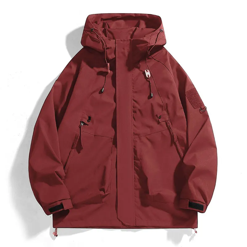 

Spring Autumn Patchwork Streetwear Jackets Men Big Size 3XL Hooded Casual Loose Print Windbreaker Jacket Male Hip Hop Coat homme