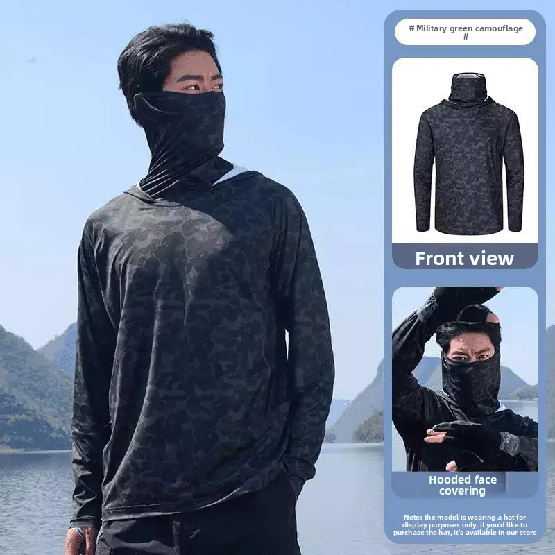 New ultra-thin running sun protection clothing, outdoor fishing lures, sun protection, quick-drying and breathable clothing