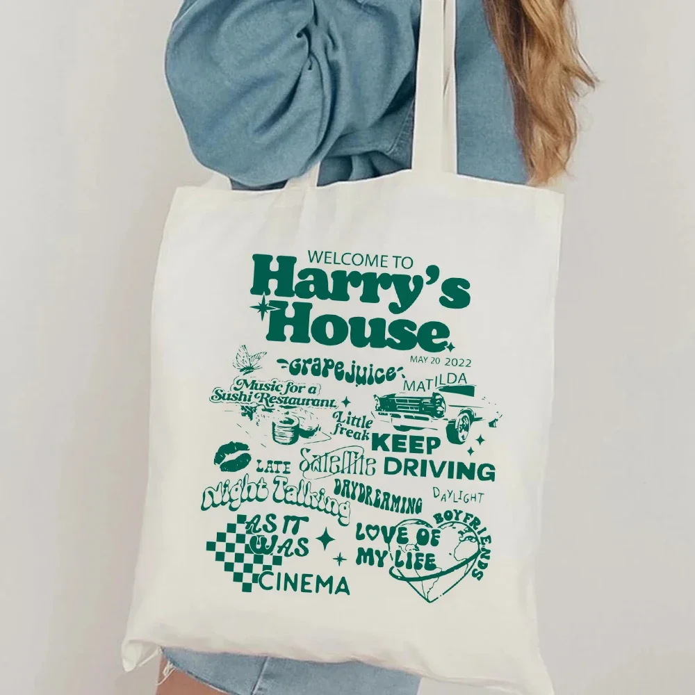 مرحبًا بكم في هاري هاوس، حقيبة حمل للقيادة، حقائب تسوق ذات سعة كبيرة، حقيبة كتف من القماش