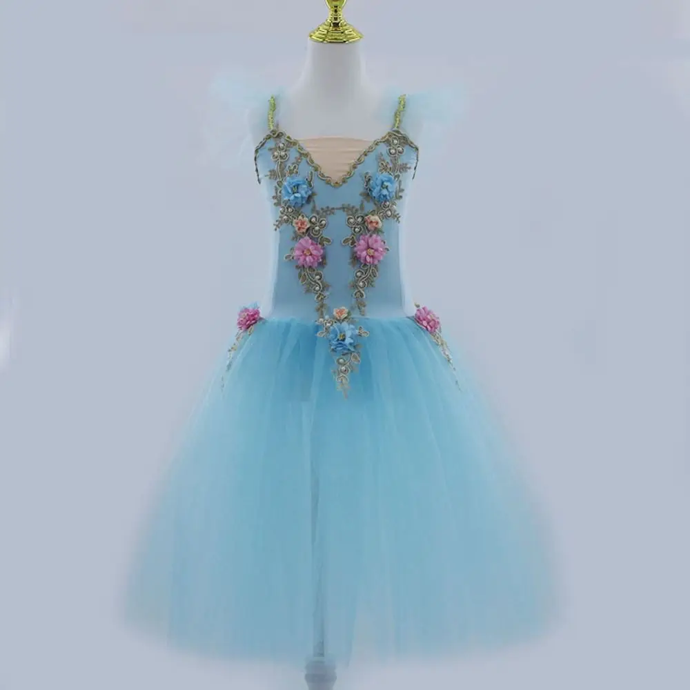 Mode Pailletten Kinderen Ballet Jurk Professionele Zwanenmeer Prestaties Kleding Bloemen Feestjurk Prinses Jurk Kinderen Meisjes