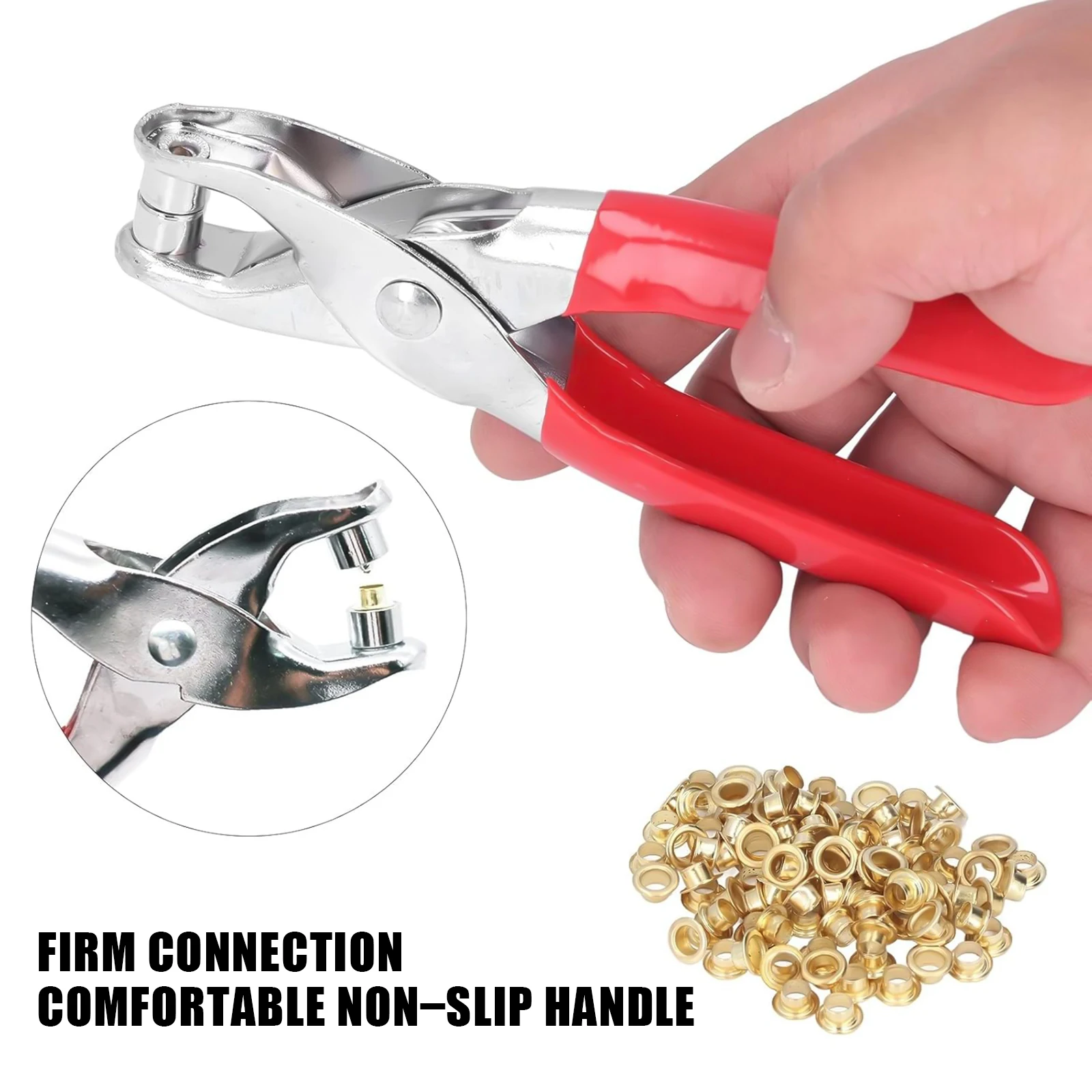 

Manual Leather Hole Punch Pliers with rivet set Five-clawed Snap Fastener Punching Pliers Suitable for Handbag Straps