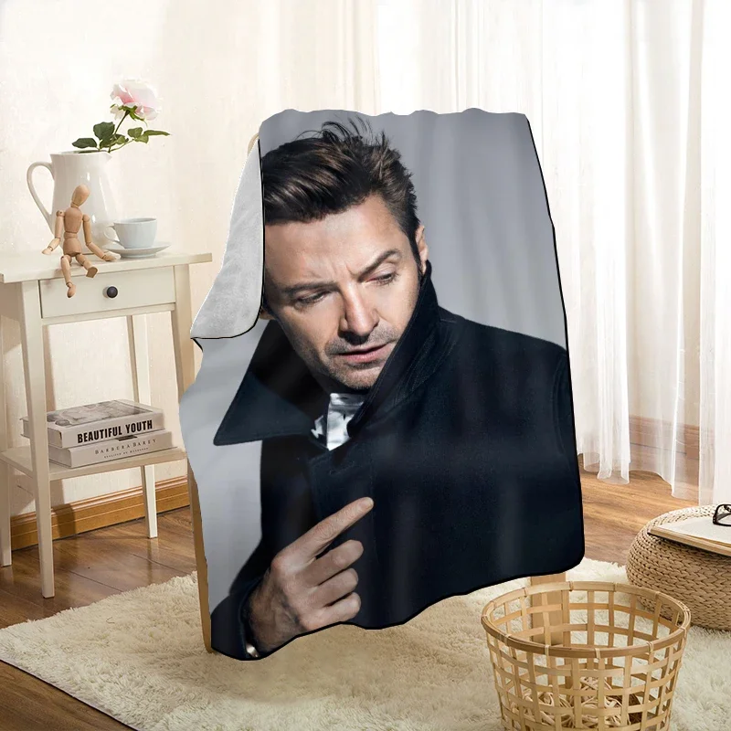 New Hugh Jackman Throw Blanket Personalized Blankets On For The Sofa/Bed/Car Portable 3D Blanket For Kid Home Textile Fabric