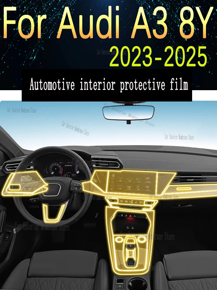 

For Audi A3 8Y (2023-2025) Car Gearbox Panel Film Dashboard Protective Sticker Interior Anti-Scratch Film Cover Accessories