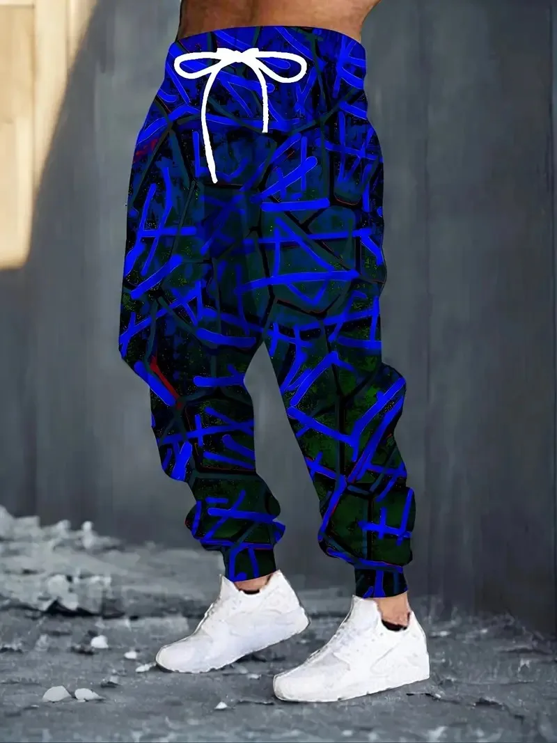 

The new men's long pants for Spring and Autumn 2025 are comfortable soft casual roller skating and 3D printed street men's wear