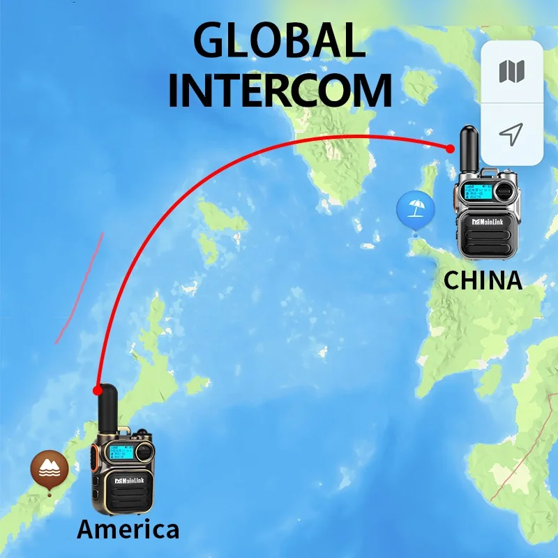 가족 접촉 하이킹 캠핑용 글로벌 워키토키, 무제한 범위, 양방향 라디오, 4G POC 워키토키