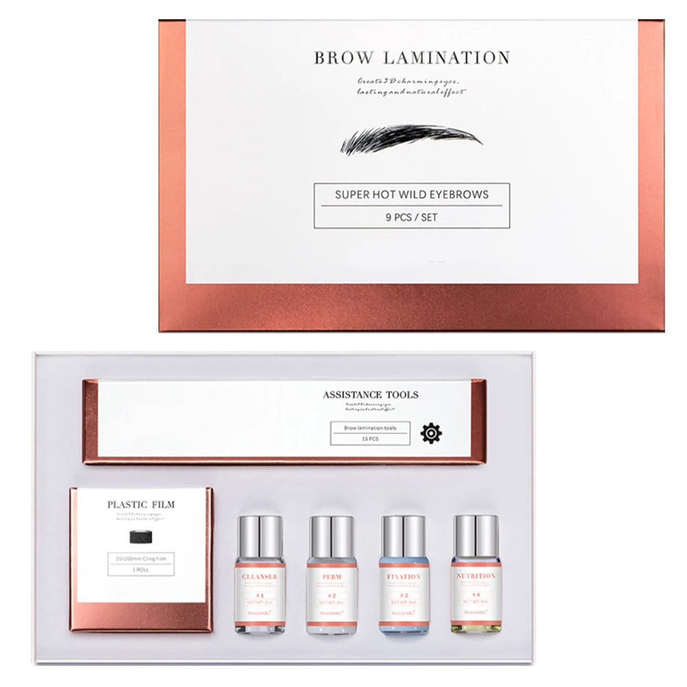 1 Juego de Kit de laminación de cejas, herramientas de laminación de cejas para dar forma a cejas naturales 3D, bricolaje en casa, herramienta de maquillaje para mujeres, regalo