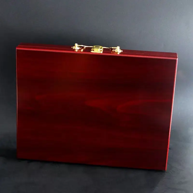 

Paint Chip Box Portable Mahjong Wooden Storage Box Flip Top Gambling Gift Box