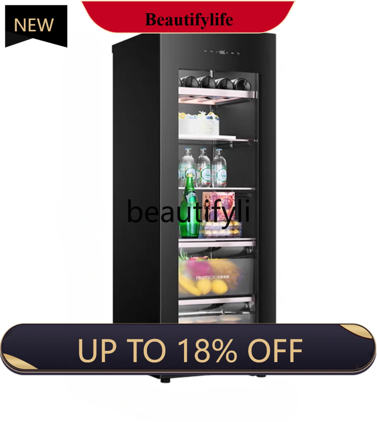 

189 liters frost-free fashion ice bar large-capacity tea drink wine cabinet fruit preservation