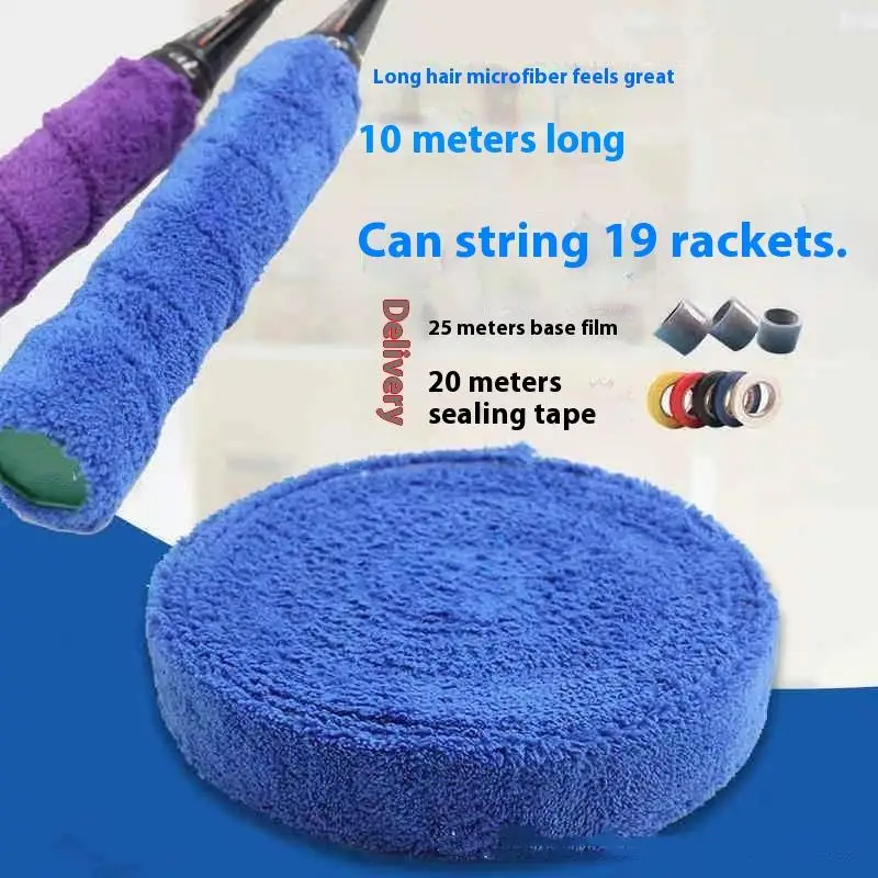 

1Set 5m/10m Towel Glue Grip Badminton Tennis Racket Overgrips Tape Racket Grip Grip Non-slip Tape Band Sweat Badminton