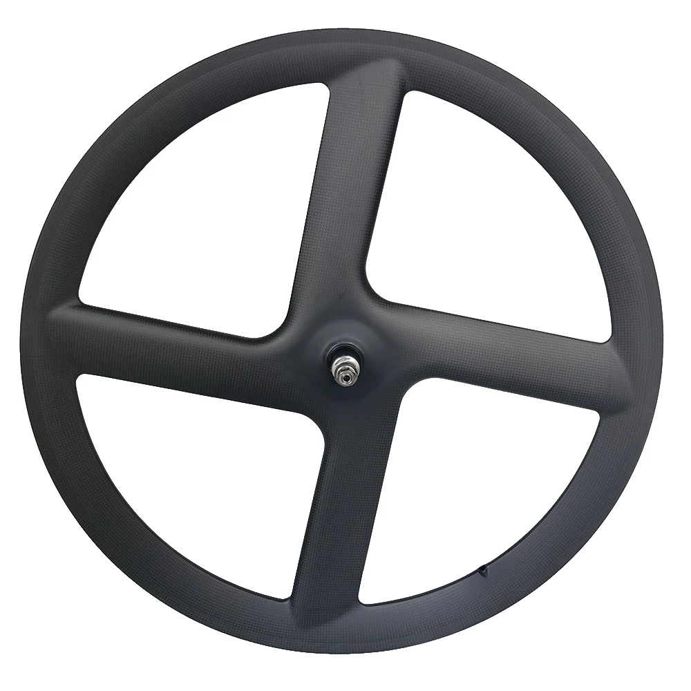 Factory Time Trial Disc Wheelset Carbon 4 Spokes For Wheels Rear for Road /TT Bike /Track Center Lock Disc Brake