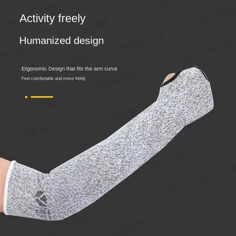 1Pc Level 5 HPPE Cut Resistant Anti-Puncture Work Protection Arm Sleeve Cover Cut-resistant Arm Sleeve ED-shipping