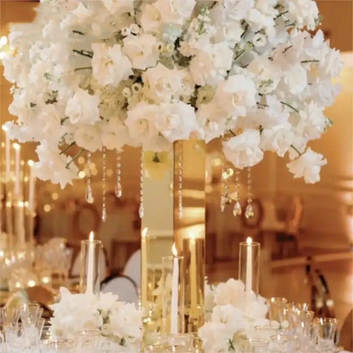 Make Every Table Dazzle at your Wedding with Gold Acrylic Flower Stands - Luxury Decor Supplies and Centerpiece