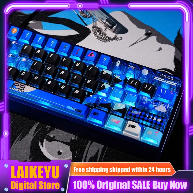 

Набор колпачков для аниме на тему P3R, механическая клавиатура, PBT, сублимационная краска, индивидуальный колпачок для клавиш, аксессуары для игровой клавиатуры для ПК, подарочная коллекция