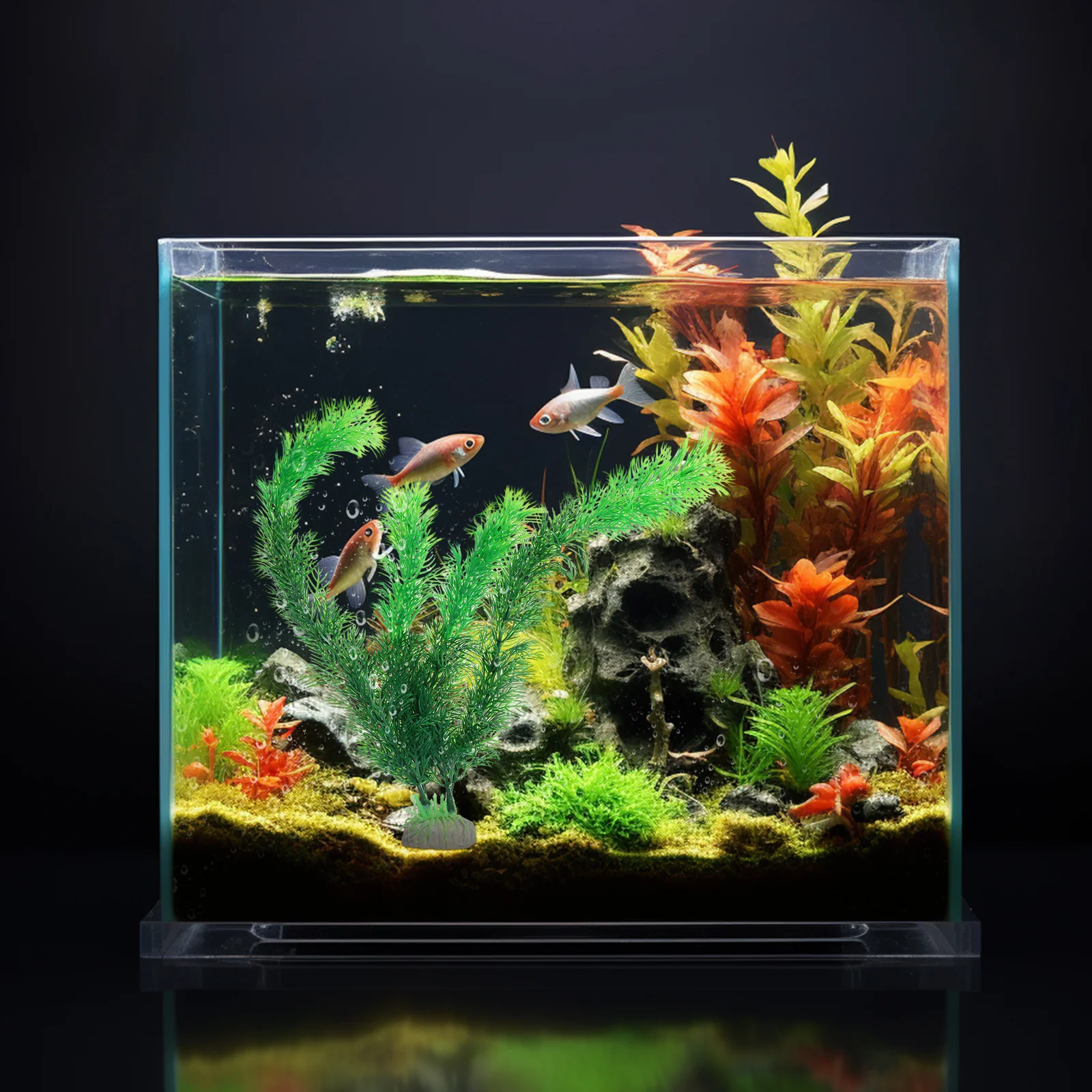 

30x15x8cm Green Plastic Aquarium Plants Lifelike Safe No Fading Odor Fresh Salt Water Fish Tank Decor Aquarium Plants