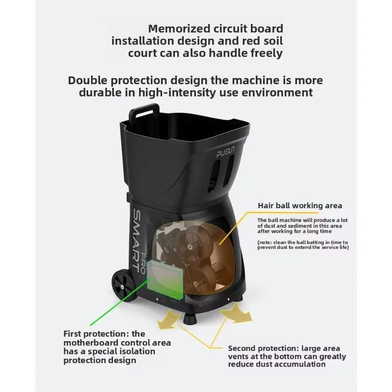 

Pusun High-End Pt-Smart Pro Tennis Ball Machine New Portable Automatically es Training Equipment Smart High-End Version