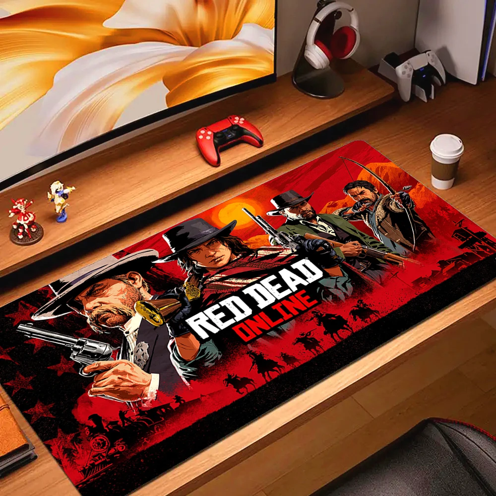 Game Lock Edge Non-slip Mouse Pad Anime Cute Mousepad Computer Accessories Red Dead Redemption 2 Game Keyboard Rubber Mice Pads