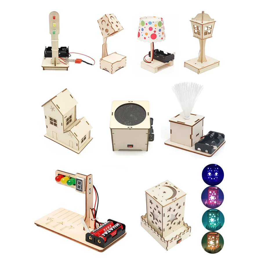 Kinder DIY Wissenschaft Spielzeug Pädagogische Wissenschaftliche Experiment Kit Licht Ampel Modell Physik Schule STEM Projekte Kinder Spielzeug