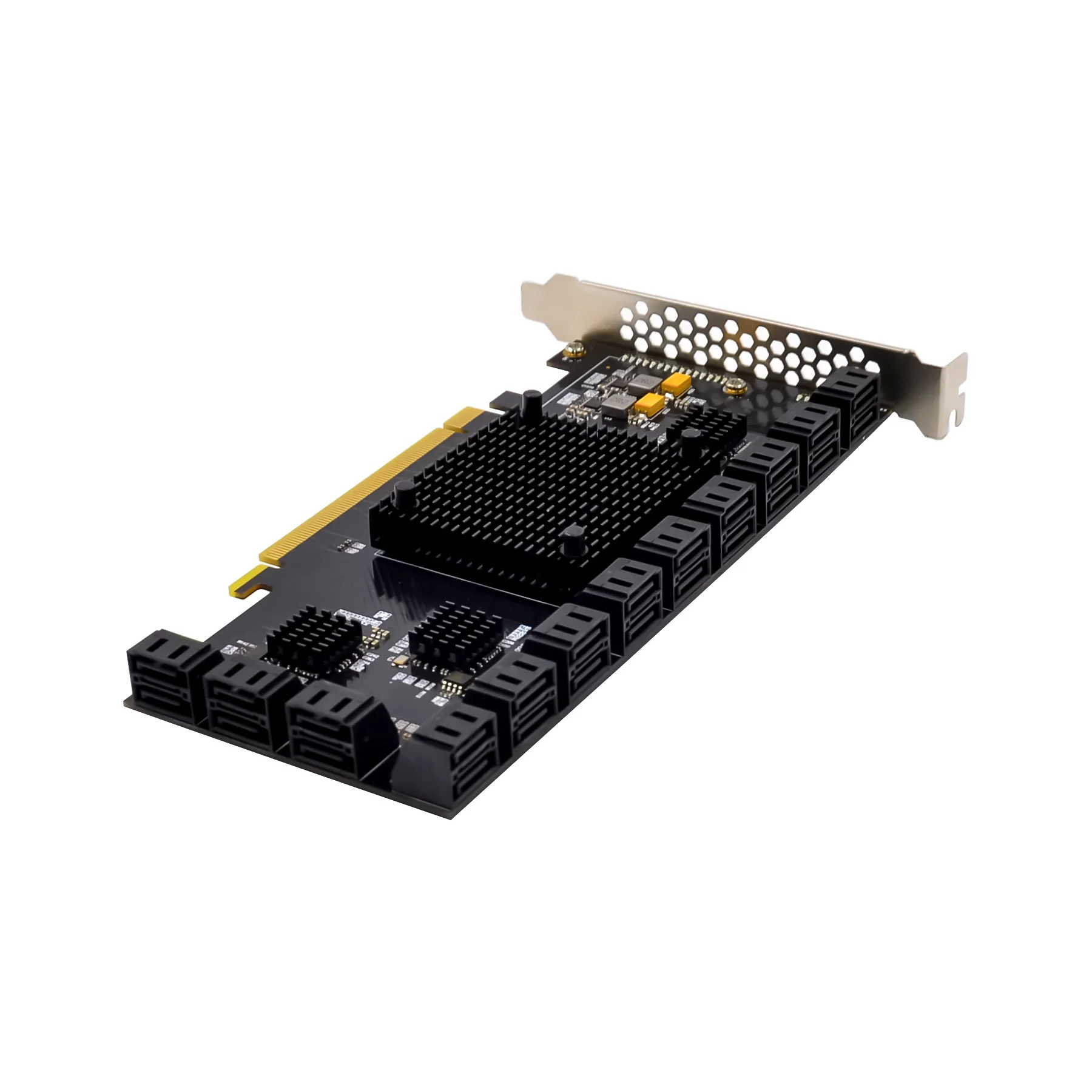 SUNWEIT ST585 ASM1166 24port PCIE SATA Riser Adapter SATA Controller PCI Express X16 to SATA 3.0  Interface Riser Expansion Card