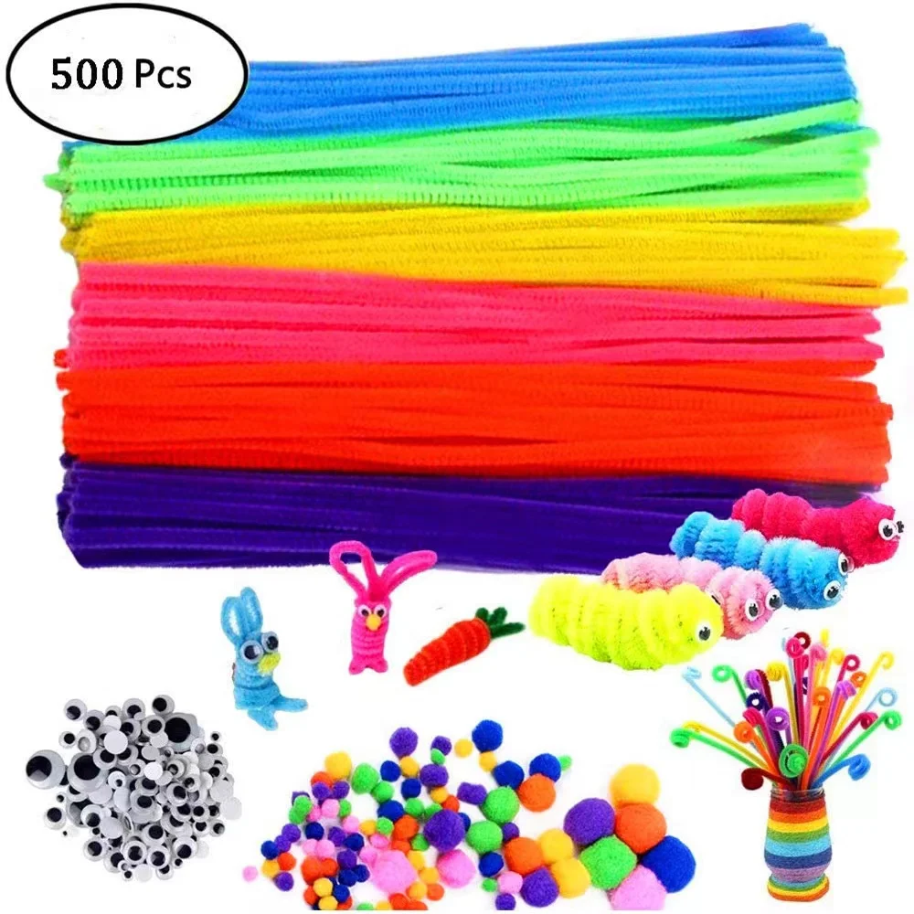 

500PCS Children's DIY Handmade Material Making Art Set Handicraft Toys Multiplayer Interactive Paper Cutting Game Gift For Kids