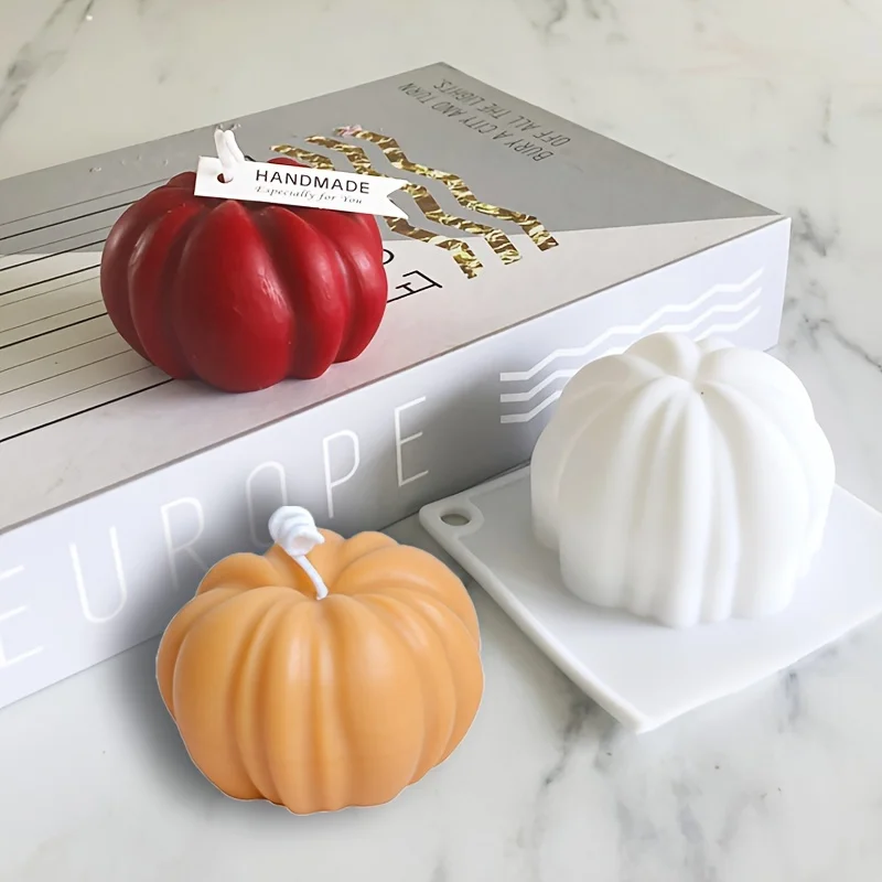 Halloween-Kürbis Silikonform für Kerzen & Seifen - Vielseitiges Bastelwerkzeug, Rechteckige Form