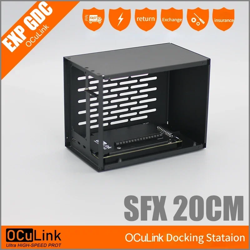 Aluminum Case OCuP4v2 OCuLink PCI-E 4.0 X4 Video Card GPU Dock Oculink / M.2 NVMe Metal Frame ATX SFX External Graphics Card BOX