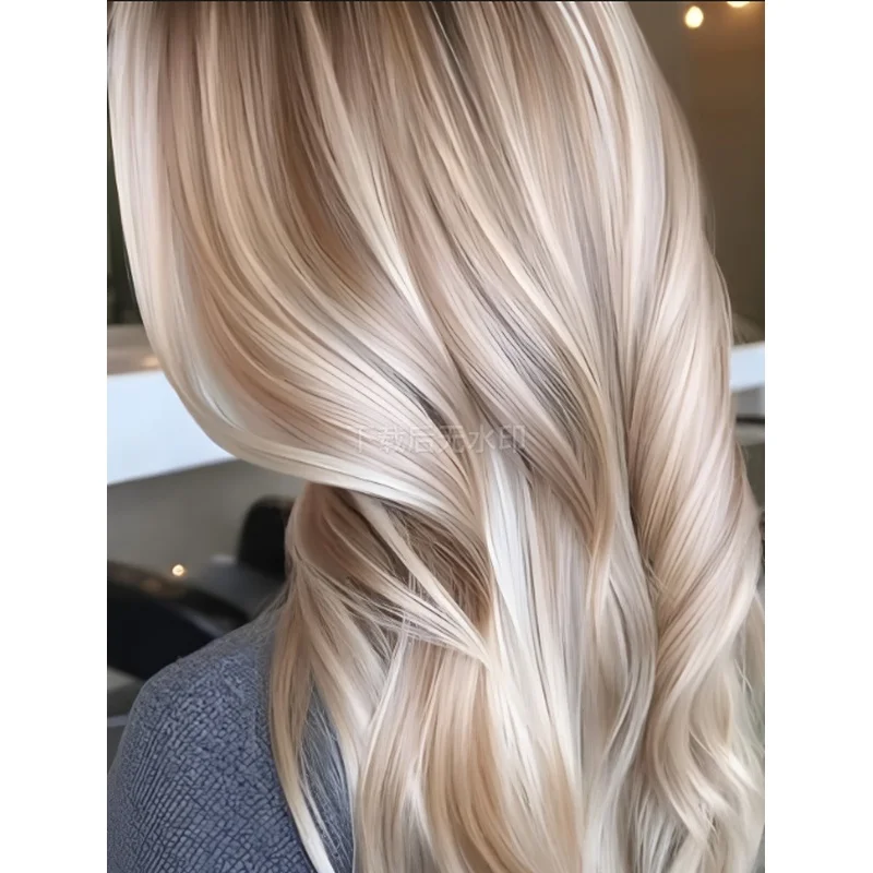 Balayage Sandy Platinum Blonde Highlights  Lace Front16034;