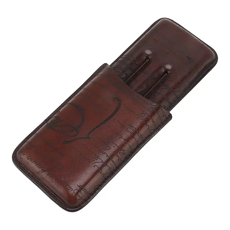 

A96K-Portable And Breathable Leather For Cigar Case-Travel Companion For Cigar Aficionados-Elegant Storage Container