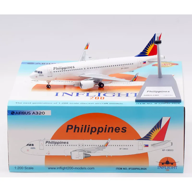 Inflight 1/200 Scale Philippine Airlines A320 RP-C893 Die-cast Alloy Aircraft Model Collectible Decorative Ornament