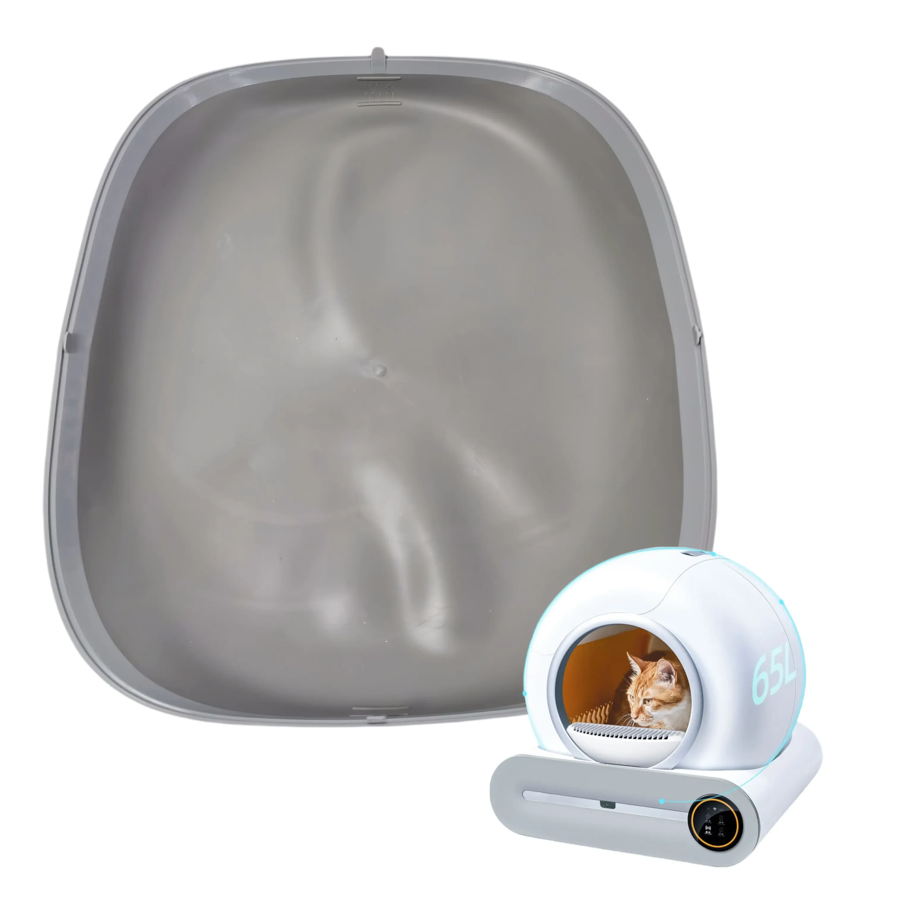 Tonepie Sandbox for Cat Accessories Maintenance Replaces the Bottom Mat with an Automatic Smart Self-Cleaning Cat Litter Box.