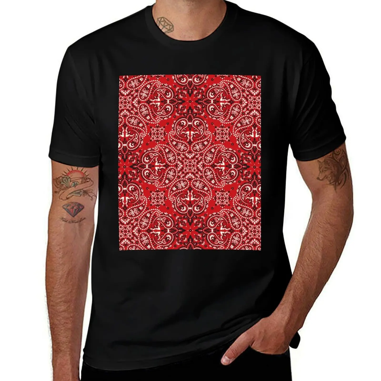 

Bandana style print T-Shirt Casual Everyday Short Sleeve T-Shirt