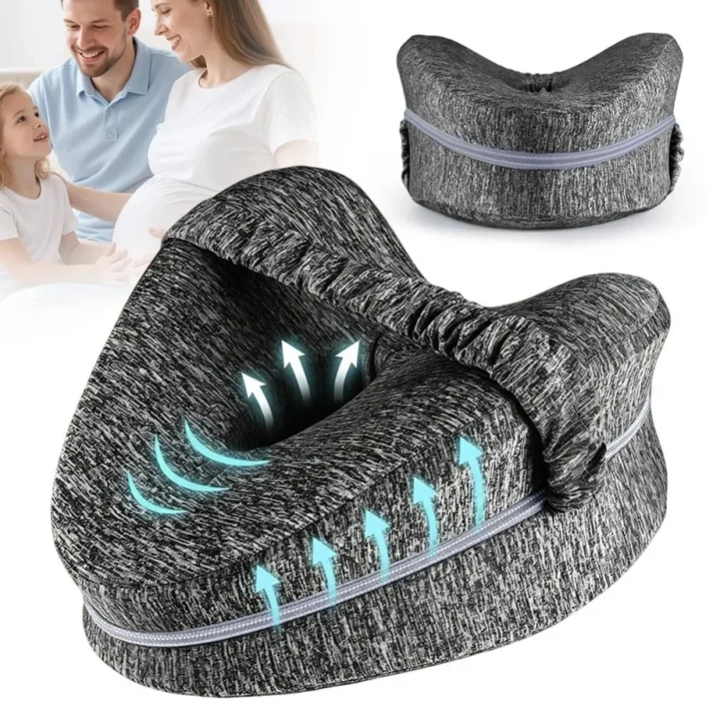 1 sztuka – poduszka pod nogi w kształcie serca, wykonana z pianki z pamięcią kształtu, ergonomiczny design, nadaje się do użytku w każdej porze roku, idealna do łóżka, sofy lub w podróży. — 2