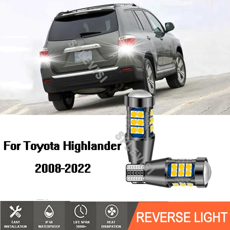 Backup Light LED Bulb Canbus DC12V 6000K White Compatible With Toyota Highlander 2008 2009 2010 2011 2012 2013 2014 2015-2022