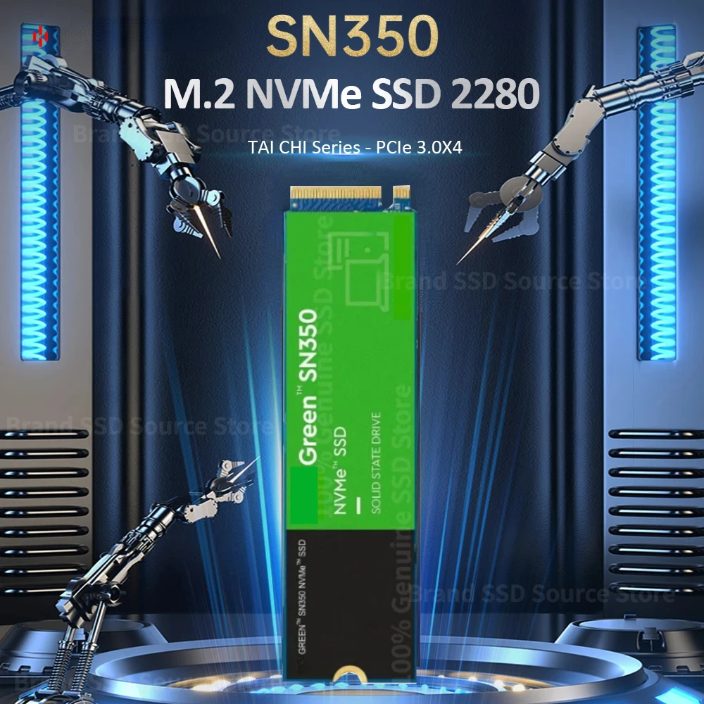 Western Oigital 1TB 2TB 4TB 8TB 240GB 500GB DW Green SN350 NVMe SSD PCIe 3.0 M.2 2280 Computer Solid State Drive Up to 3200MB/s