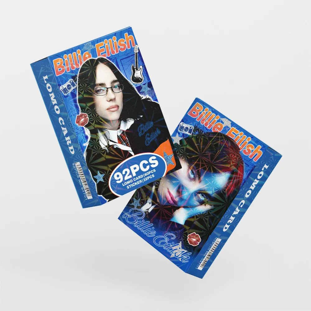 2026 Neu 92 Stück Billie Eilish Europäischer und Amerikanischer Stil Mini-Promi-Fotokarten, Fan-Sammelkarten, Postkarten LOMO-Karten – Detail 10