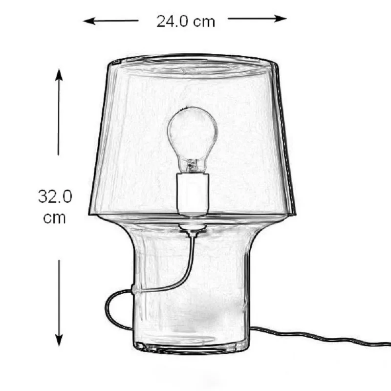 Nordic minimalist retro glass table lamp brand classic minimalist style bedroom lamp countertop decorative table lamp