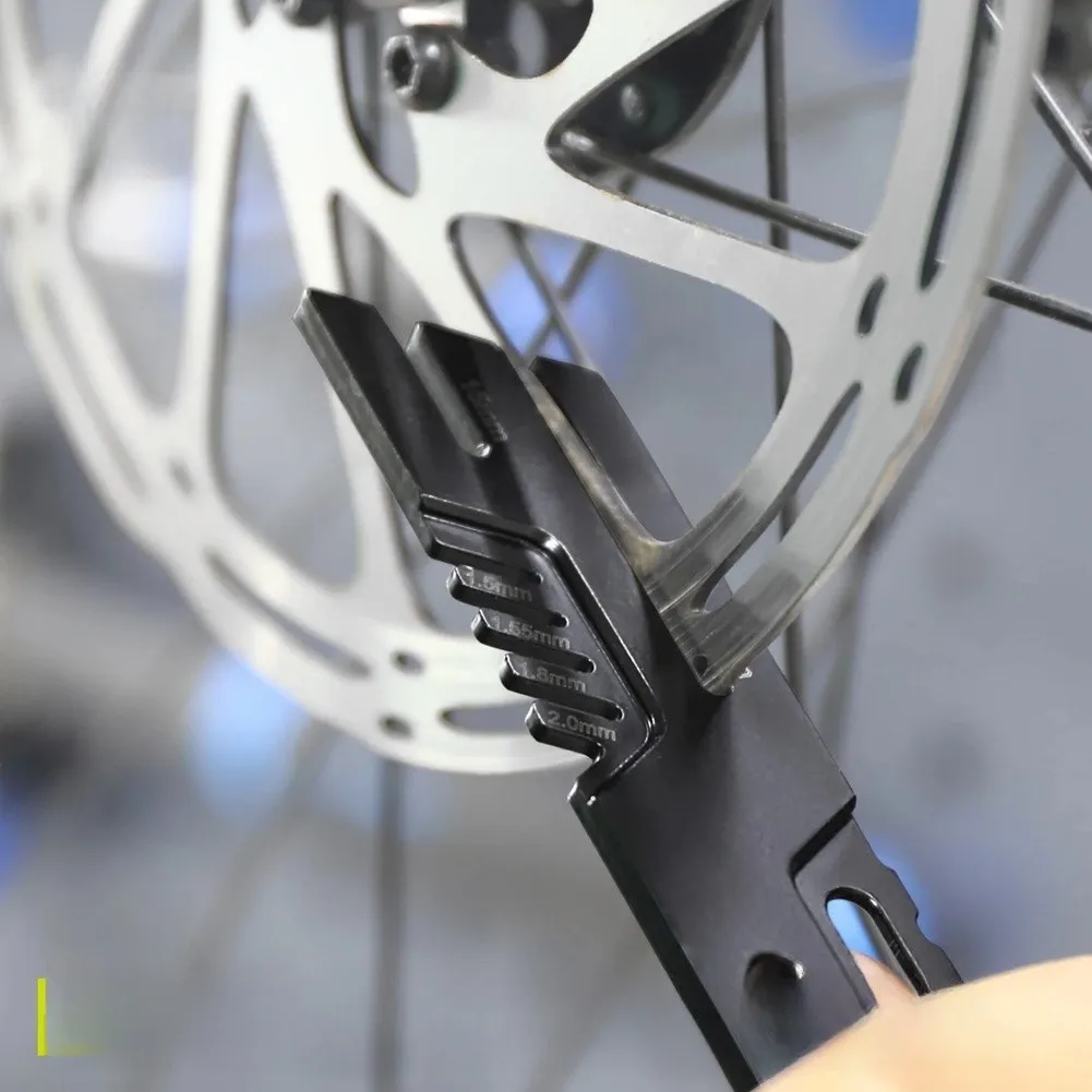 Disc Brake Adjustment Tools Calibration Wrench Measuring Instrument For Bike Maintenance Iron Black Multi-functional Bottle Open