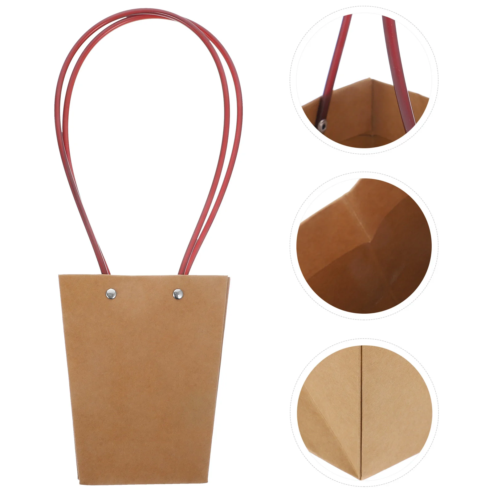 

10 Pcs Packaging Bag Kraft Paper Flower Pouch Paperboard Present Tote Handbag Gift Bags Brown