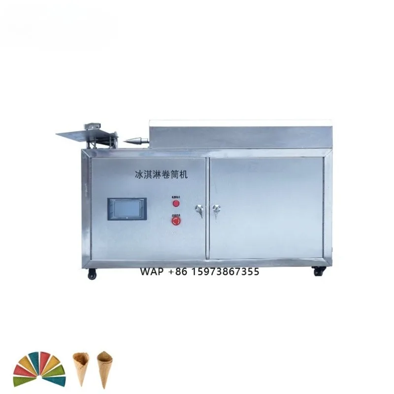 

Automatic Sugar Cone Cornet Making Mini Chocolate Waffle Cone Production Machine