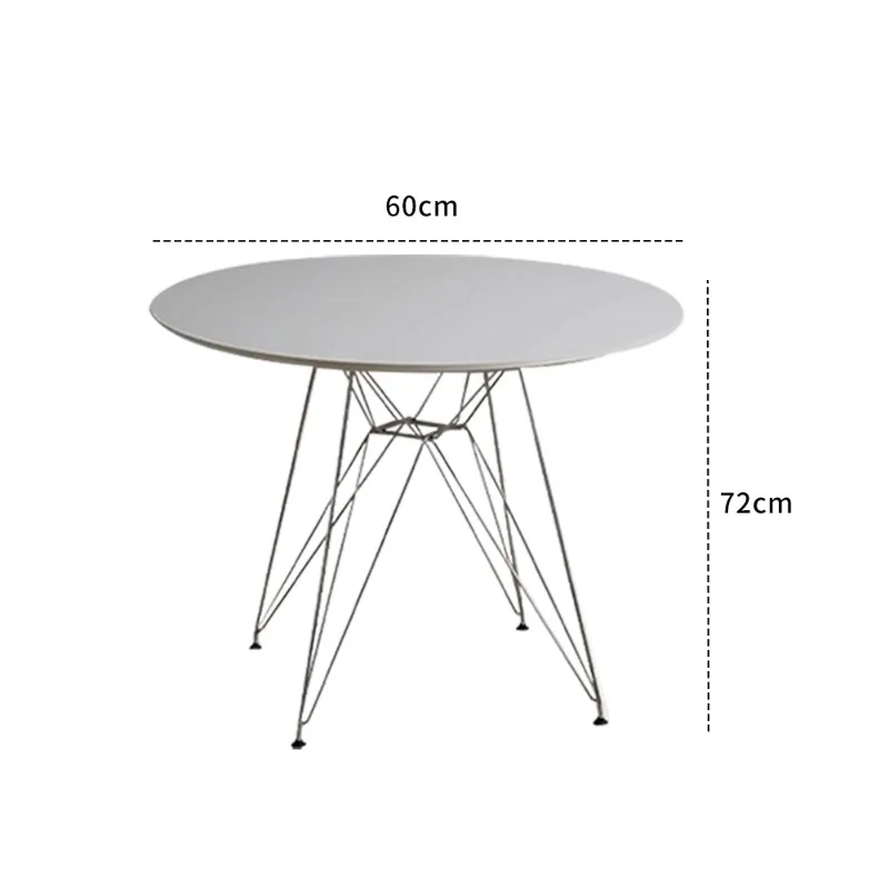 

Dining table modern simple ins household small apartment dining table white round table