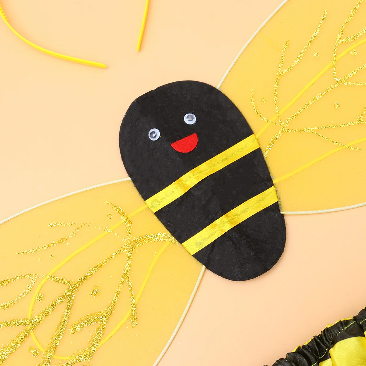 

4pcs Bee Wings Wand Hoop Skirt Kids Birthday Party Dress Up Preschool School Camp Lightweight Cute Accessories