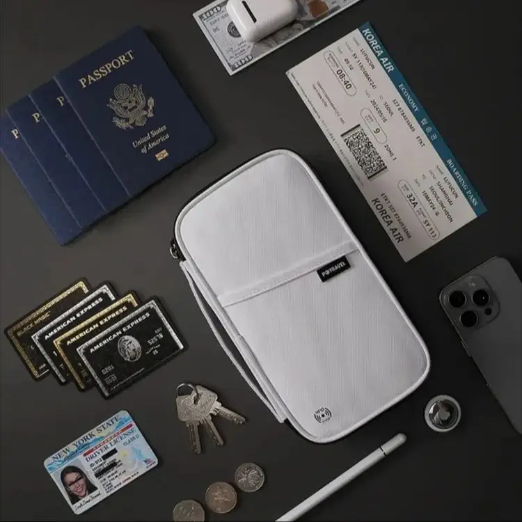 

RFID дорожный держатель для паспорта, водонепроницаемый органайзер для документов, кошелек, большая вместительная сумка для билетов и карт для мужчин, женщин, семейная поездка