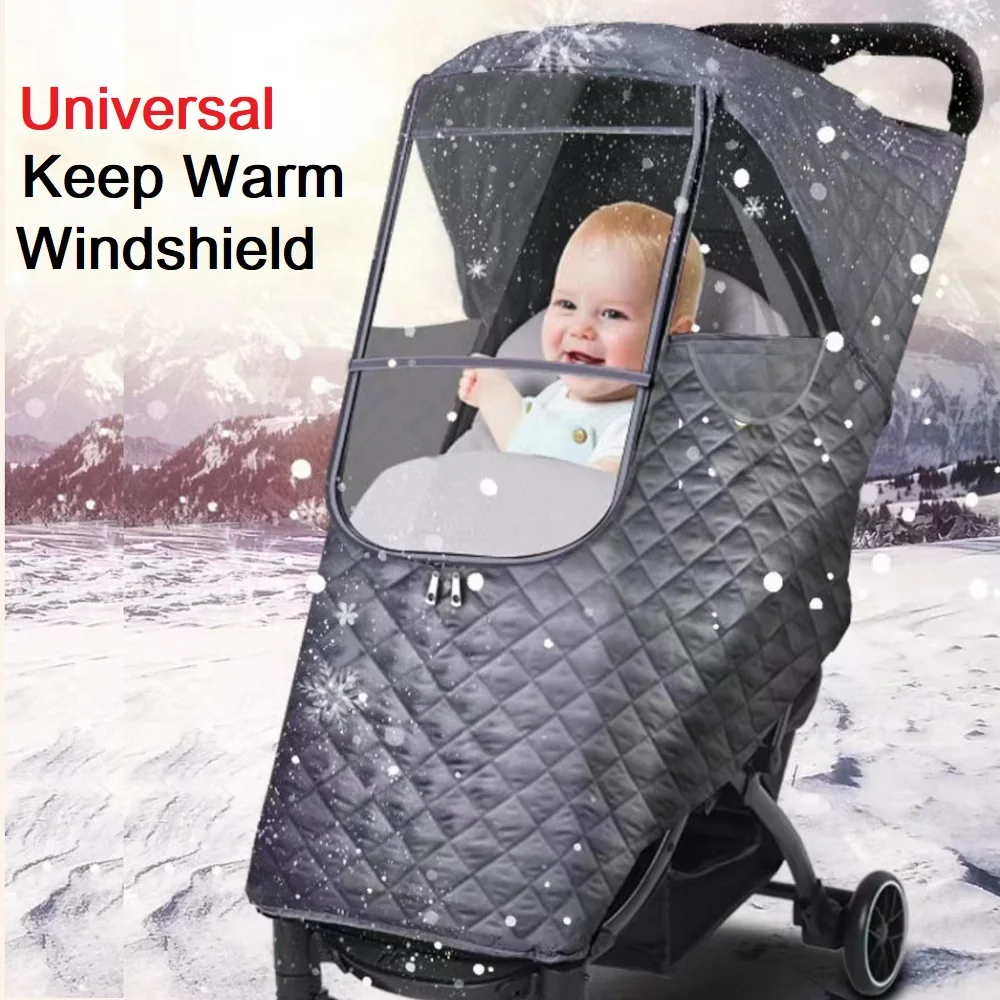 Universal Waterproof Winter Thicken RainCover Pushchairs Raincoat Full Cover Wind Dust Shield for Baby Stroller Accessories