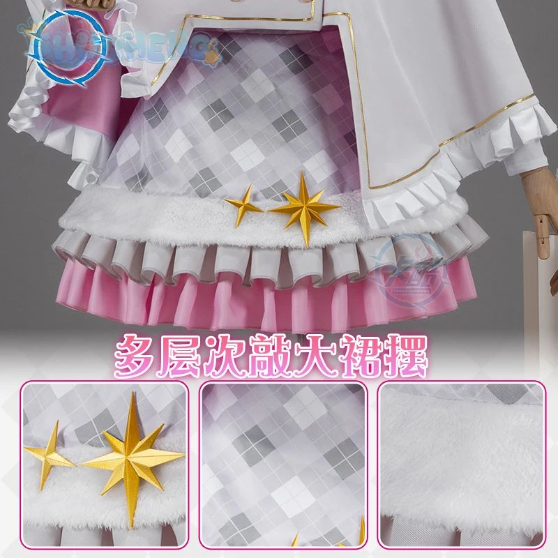 Ainme hoshimiya ichigo cosplay aikatsu! traje capa de inverno quente tem cachecol bonito lolita vestido halloween natal mulher uniforme