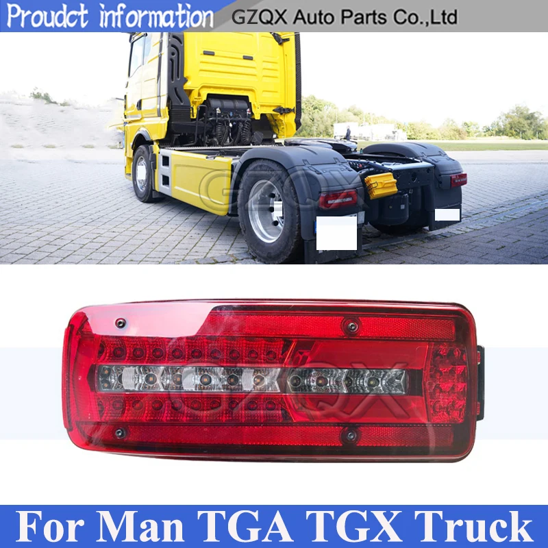 

CAPQX Rear Bumper Tail Light Tail Lamp For Man TGA TGX Truck Rear Taillight Taillamp Brake Light Rear Turn Signal Light Cover