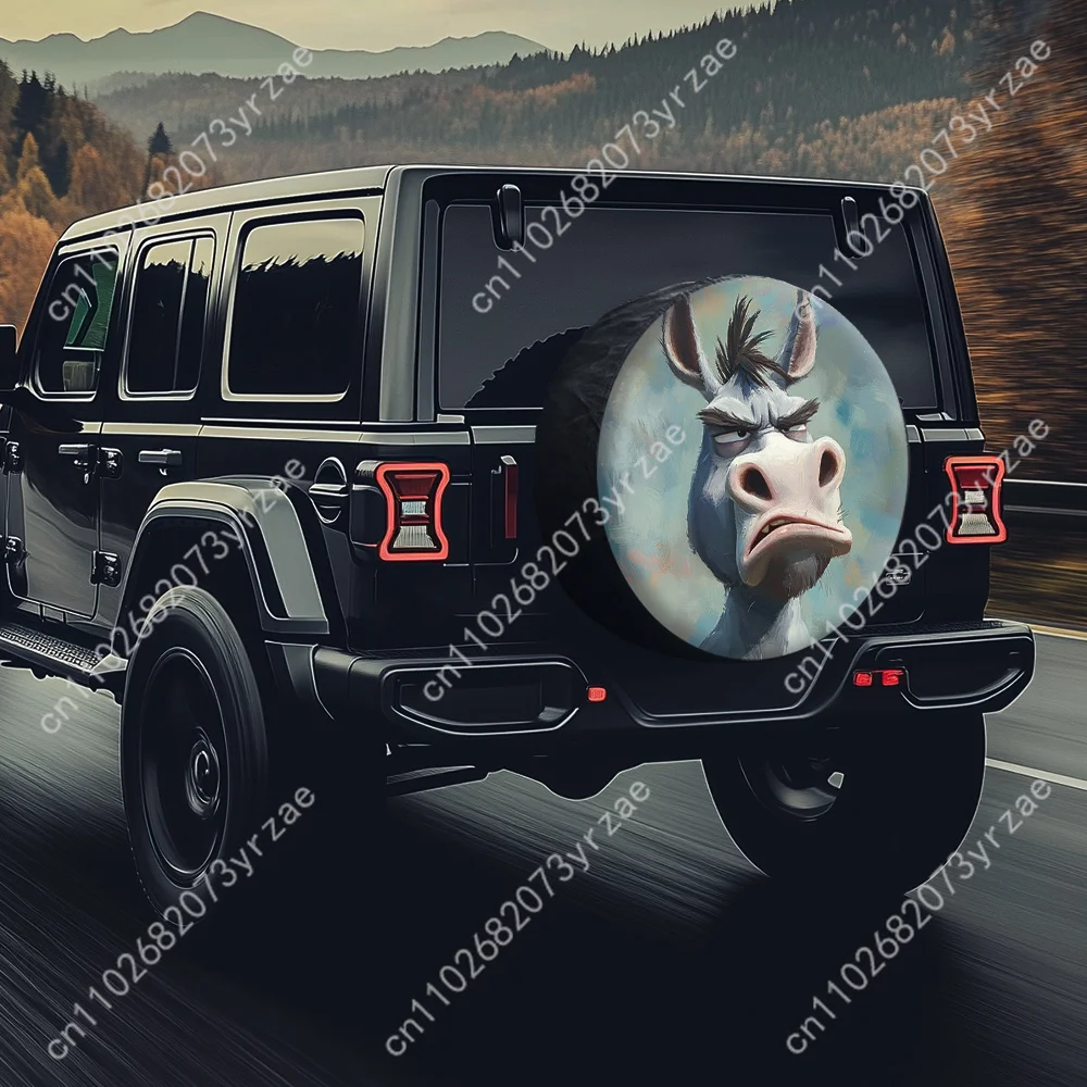 

Funny Donkey Various Models Spare Car Tire Cover Sand Dust Prevention Protect Wind Rain Tire Cover Sturdy Durable Tire Covers